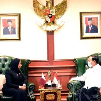 MENHAN RI Prabowo, Menerima Kunjungan Dubes Qatar