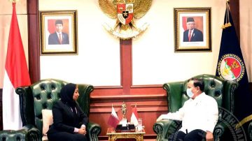 MENHAN RI Prabowo, Menerima Kunjungan Dubes Qatar