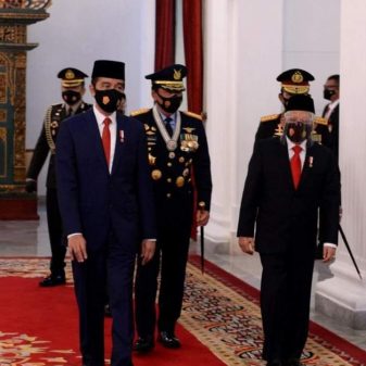 Presiden RI Jokowi, Peringati HUT TNI Ke-75 Secara Virtual