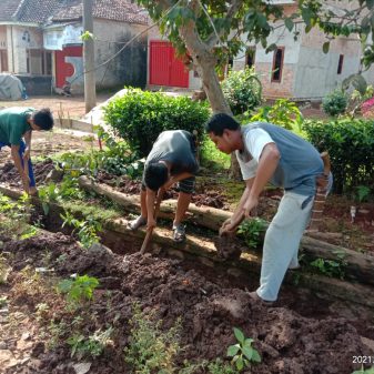 Kades Tanjung Harta Laksanakan Program Padat Karya Tunai