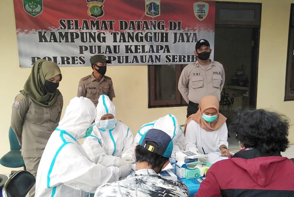 Tetap Di Zona Hijau, KTJ Pulau Kelapa Kep Seribu Utara Perketat Aturan Prokes & Rapid Tes Gratis Pendatang
