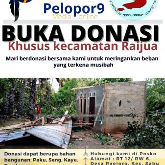 Perkumpulan Ekologi Rai Hawu dan Media Online Pelopor09 Peduli Bencana di Sabu Raijua