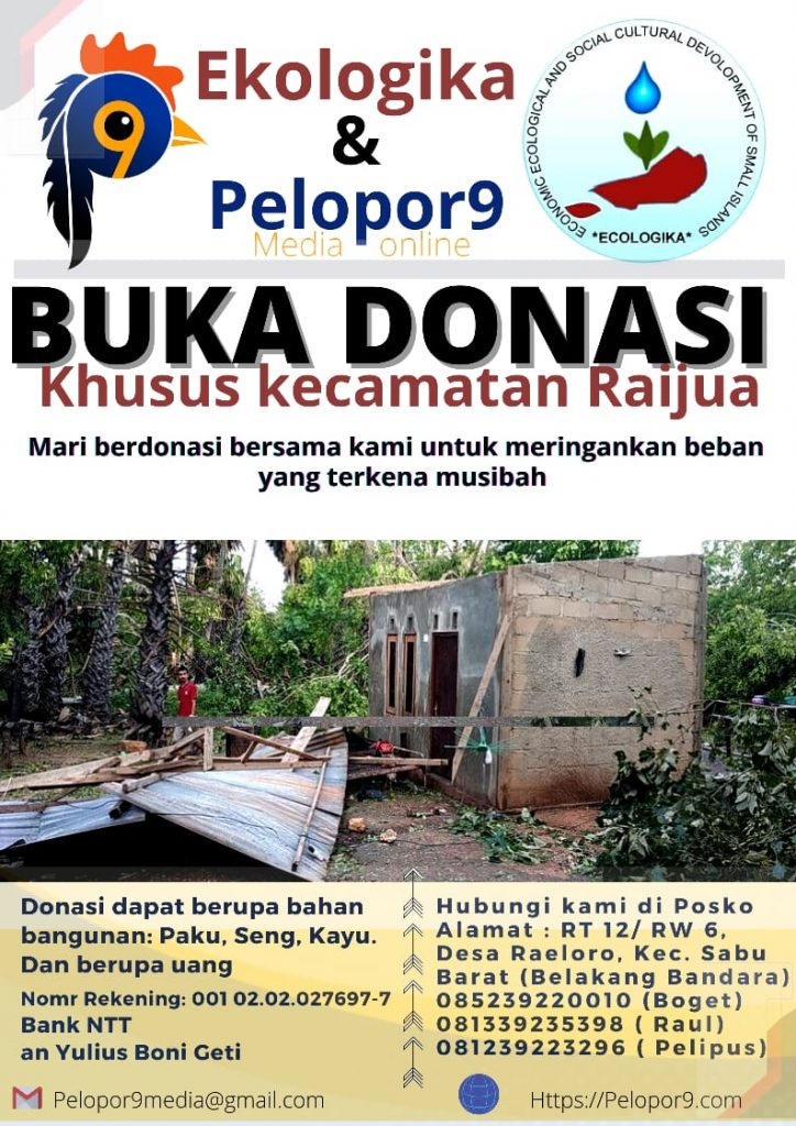Perkumpulan Ekologi Rai Hawu dan Media Online Pelopor09 Peduli Bencana di Sabu Raijua