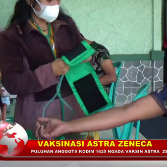 Puluhan Angota TNI Kodim 1625 Ngada Flores Ikut Vaksinasi Astra Zeneca