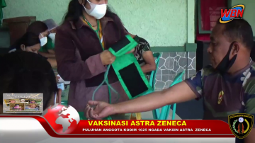 Puluhan Angota TNI Kodim 1625 Ngada Flores Ikut Vaksinasi Astra Zeneca