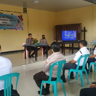 Puluhan Satpam Ikut Sosialisasi Peraturan Kepolisian No. 4 Tahun 2020 Di Mapolres Ngada NTT