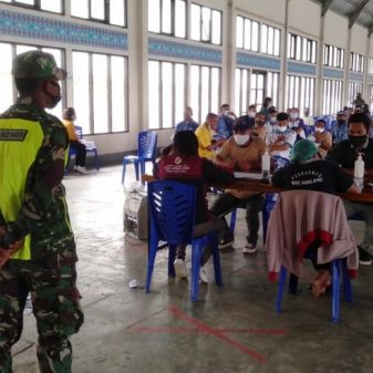 Serbuan Vaksin Astra Zeneca Lingkup Kodim 1612 Manggarai Flores Berjalan Kondusif