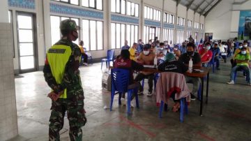 Serbuan Vaksin Astra Zeneca Lingkup Kodim 1612 Manggarai Flores Berjalan Kondusif