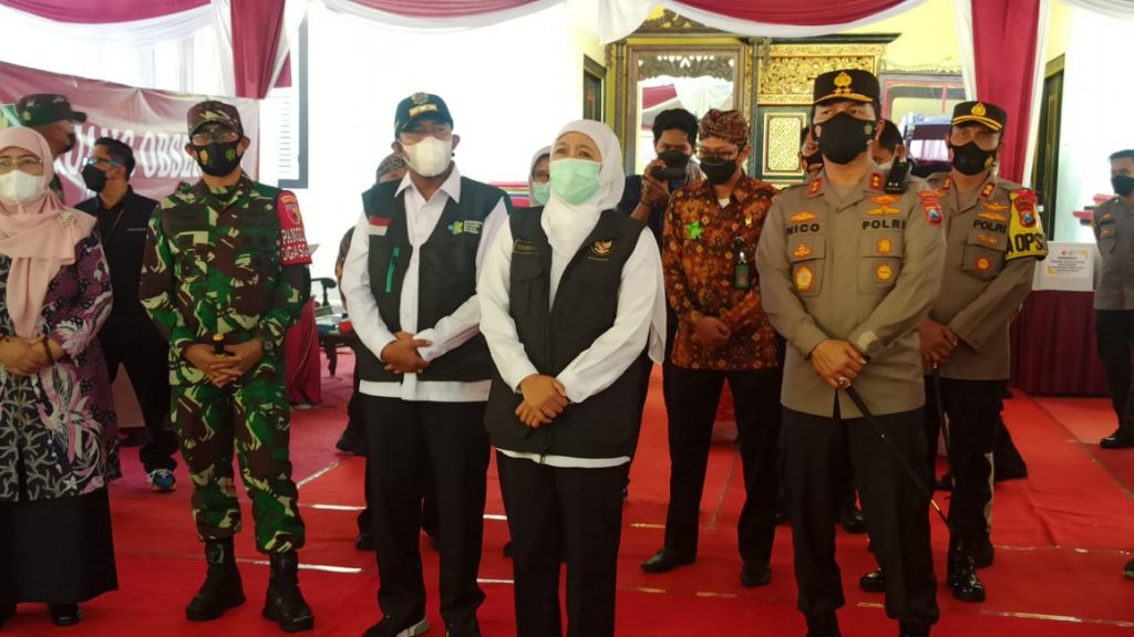 Forkopimda Jatim Memantau Jalannya Vaksinasi Massal di Sumenep Madura
