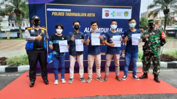 Sebanyak 1.754 Warga Divaksin Covid di Mapolres Tasikmalaya Kota