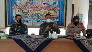 Pantau Perkembangan Situasi, Danrem 071/Wijayakusuma Tinjau Posko PPKM Kraton Tegal