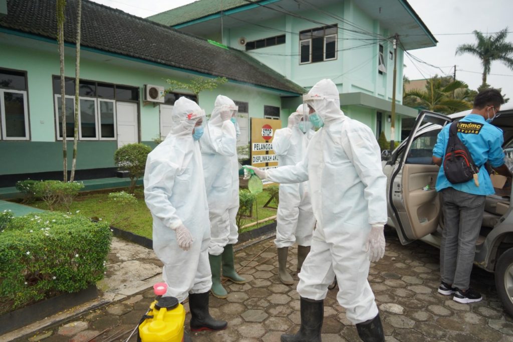 Lindungi Keluarga Besarnya, Kantor Korem 071/Wijayakusuma di Semprot Disinfektan