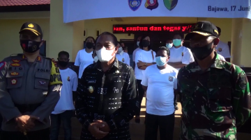 Bupati Ngada Hadiri Apel Bhabinkamtibmas Dan Komunitas Penyitas Covid-19 Di Mapolres Ngada