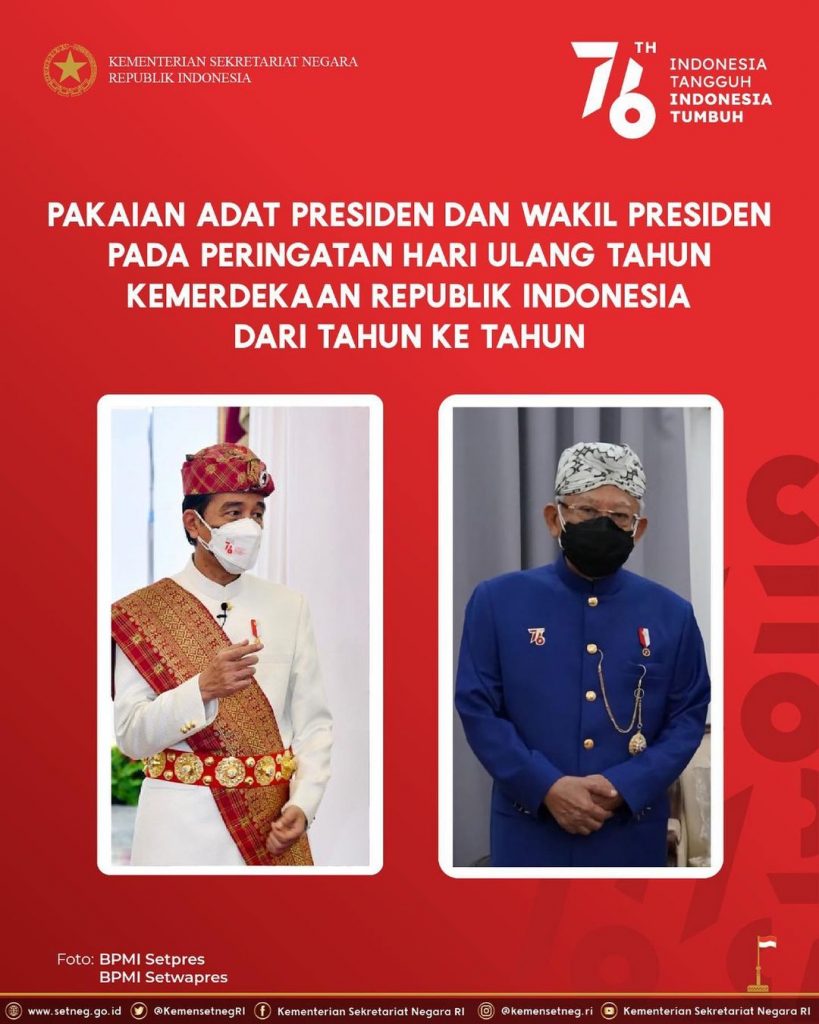 Pakaian Adat Presiden RI Jokowi, Dari Tahun Ke Tahun