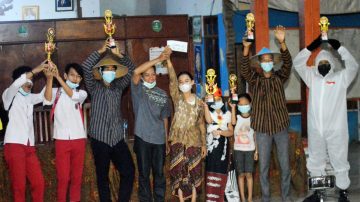 Gebyar HUT-RI Ke-76, Desa Bunder Gelar Lomba Gapura Dengan Media Bambu