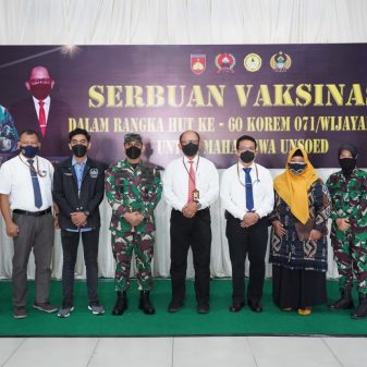 Peduli dunia pendidikan, Korem 071/Wijayakusuma Laksanakan Serbuan Vaksin Mahasiswa Unsoed