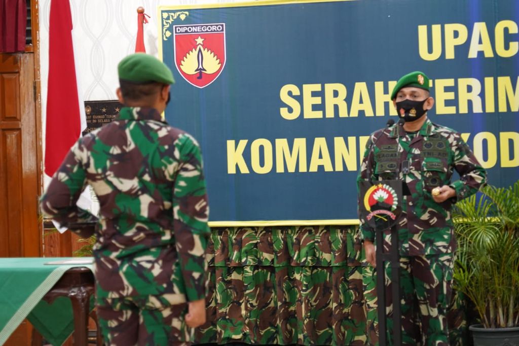 Danrem 071/Wijayakusuma Pimpin Serah Terima Jabatan Dandim 0712/Tegal