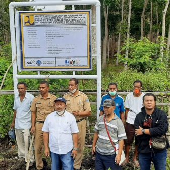 Pemerintah Nagekeo Melalui Camat Aesesa Lakukan Pemasangan Plang  Proyek Waduk Mbay-Lambo