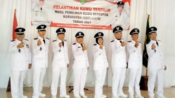 Delapan Kuwu Terpilih Se-Kecamatan Terisi Resmi Dilantik