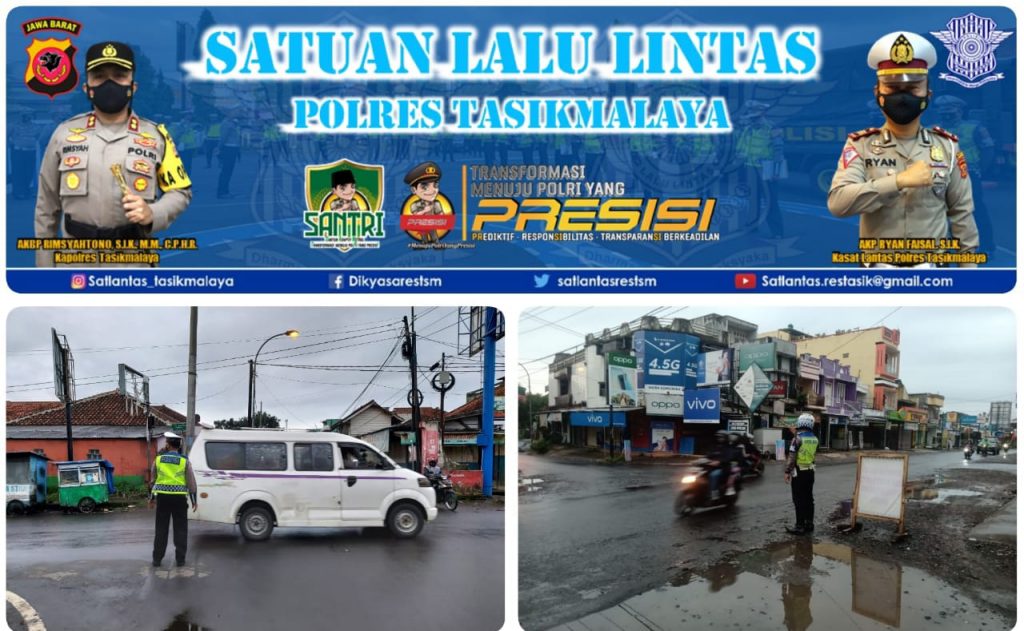 Rutinitas Sat Lantas Polres Tasikmalaya Giat Pelayanan Gatur Pagi