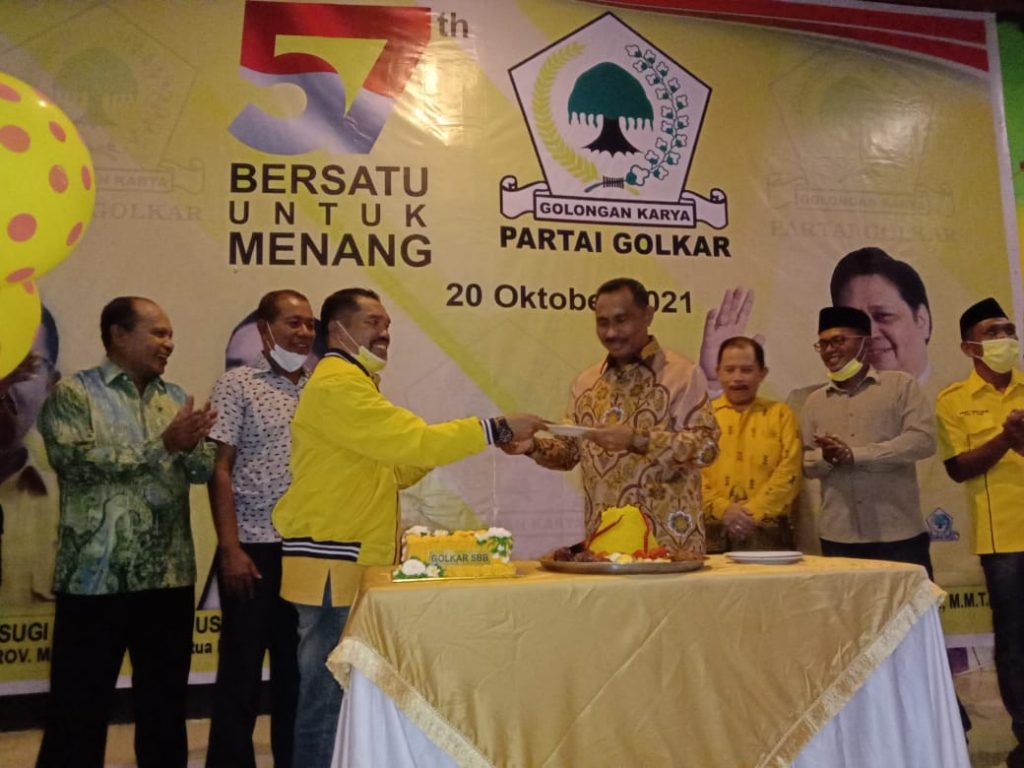 HUT Partai Golkar Yang Ke-57 Alan Hehanussa Menghimbau Agar Kader Golkar Harus Menang Tahun 2024