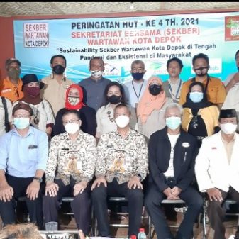 Kadis Kominfo dan Asisten Ekonomi Pembangunan Setda Depok Hadiri Acara HUT Ke -4 Sekber Wartawan Kota Depok