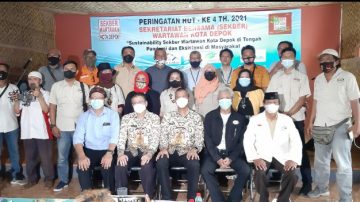 Kadis Kominfo dan Asisten Ekonomi Pembangunan Setda Depok Hadiri Acara HUT Ke -4 Sekber Wartawan Kota Depok