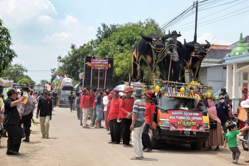 Sedekah Bumi Didesa Pegagan Kec. Losarang Berlangsung Meriah