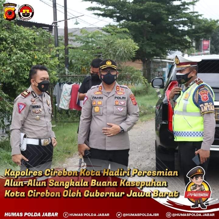 Kapolres Cirebon Kota Hadiri Peresmian Alun-Alun Sangkala Buana Kasepuhan Kota Cirebon Oleh Gubernur Jawa Barat