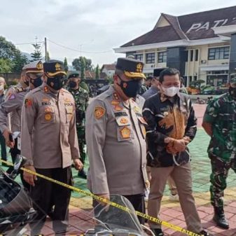 Kapolda Jabar Pimpin Pemusnahan Knalpot Bising Barang Bukti Tilang Sat lantas Polres Sumedang