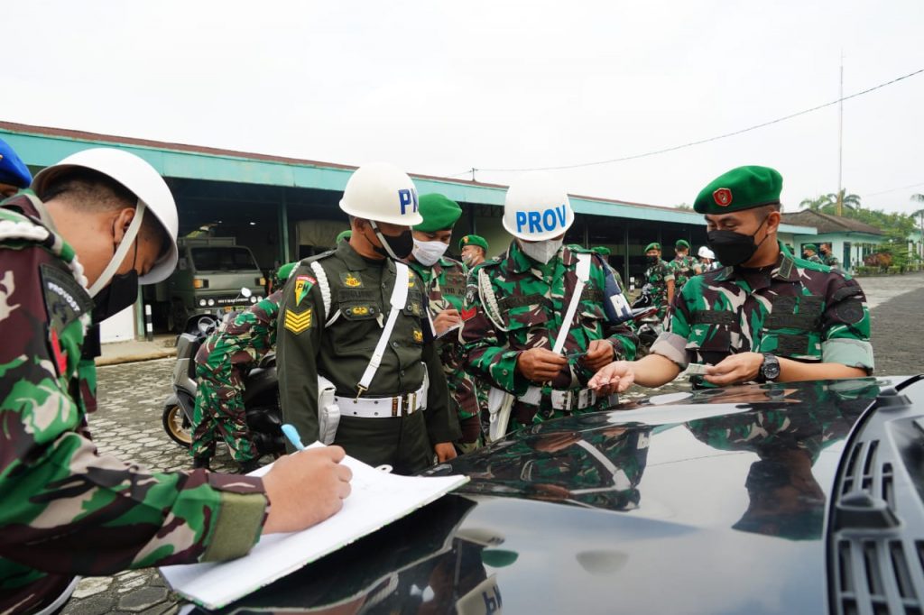 Korem 071/Wijayakusuma Gelar Pengecekan Administrasi kendaraan Prajurit