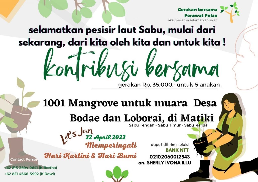 Rayakan Hari Bumi, Komunitas Perawat Pulau Gagas Gerakan menanam Mangrove