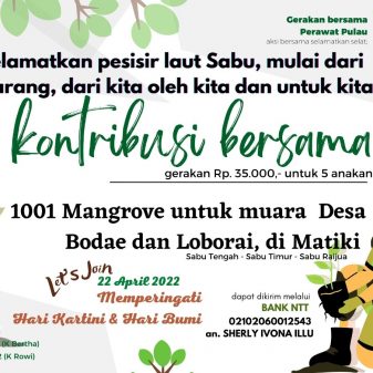 Rayakan Hari Bumi, Komunitas Perawat Pulau Gagas Gerakan menanam Mangrove