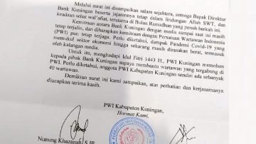 Surat Permohonan Idul Fitri PWI Kuningan, Ketua Harian PPWI Danny Siagian Angkat Bicara