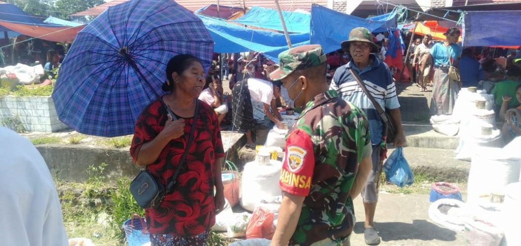 Penguatan Sadar Kesehatan Kodim 1625 Koramil 01 Bajawa Patroli Prokes