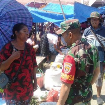 Penguatan Sadar Kesehatan Kodim 1625 Koramil 01 Bajawa Patroli Prokes