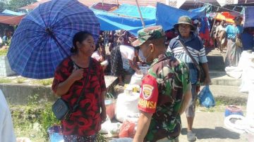 Penguatan Sadar Kesehatan Kodim 1625 Koramil 01 Bajawa Patroli Prokes