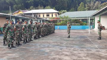 Kasdim 1625 Mayor Inf Suyanto Pimpin Apel Kembali Cuti Lebaran