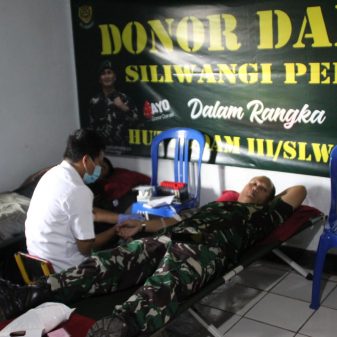 Kodim Ciamis Selenggarakan Donor Darah Dalam Rangka HUT Kodam III/SLW