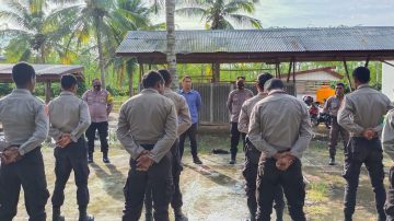 Kanit Binmas Polsek Wahai Bersama Bhabinkamtibmas Gelar Giat Binkamsa Terhadap Satpam