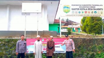 Kapolsek Cineam Pasang Spanduk Himbauan dan Penolakan Geng Motor dan Kenalpot Bising