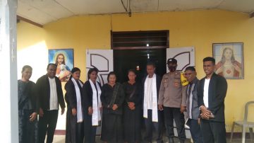 Giat Pengamanan Ibadah Peringati Perayaan Hari Kenaikan Isa Al-Masih Oleh Anggota Pospol Kobi Polsek Wahai