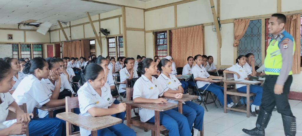 Unit Dikmas Sat Lantas Polres KepTan Gelar Giat Sosialisasi Kamseltibcar