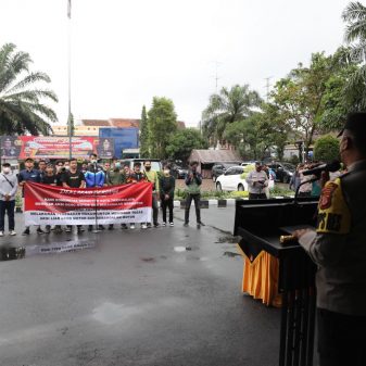 Komunitas Bermotor Deklarasi Bersama Menolak Aksi Geng Motor dan Berandalan Bermotor di Mapolres Tasikmalaya Kota