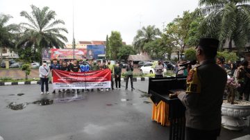 Komunitas Bermotor Deklarasi Bersama Menolak Aksi Geng Motor dan Berandalan Bermotor di Mapolres Tasikmalaya Kota