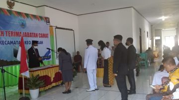 Serah Terima Camat Keo Tengah, Babinsa 1625 Apresiasi Pelayanan