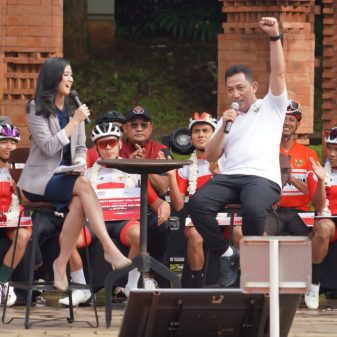 Parade Kemenangan Atlet Sea Games, Kapolri Kembangkan Olahraga Sepeda