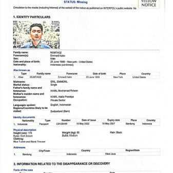 Interpol Telah Terbitkan Yellow Notice Pencarian Anak Ridwan Kamil