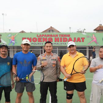 Kapolres Tasikmalaya Ajak Lapisan Masyarakat Kompetisi Tenis Lapangan Sambutan HUT Bhayangkara Ke-76