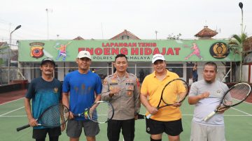 Kapolres Tasikmalaya Ajak Lapisan Masyarakat Kompetisi Tenis Lapangan Sambutan HUT Bhayangkara Ke-76